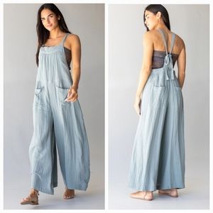 Natural Life Dakota Tie Overall - Gauze Light Blue! Size XL.